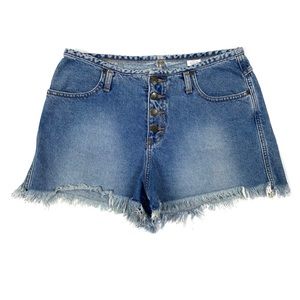 Vintage 90s Mudd Button Fly High Waisted Denim Cutoffs